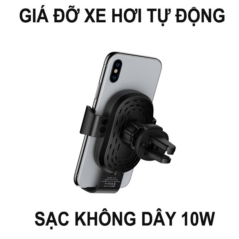 Giá đỡ điện thoại trên xe hơi Devia TỰ ĐỘNG kiêm sạc không dây 10W- hàng chính hãng