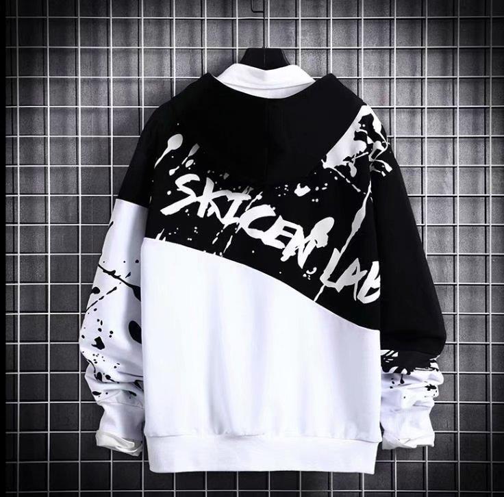 Áo hoodie tay dài dáng rộng họa tiết độc đáo thời trang nam cá tính