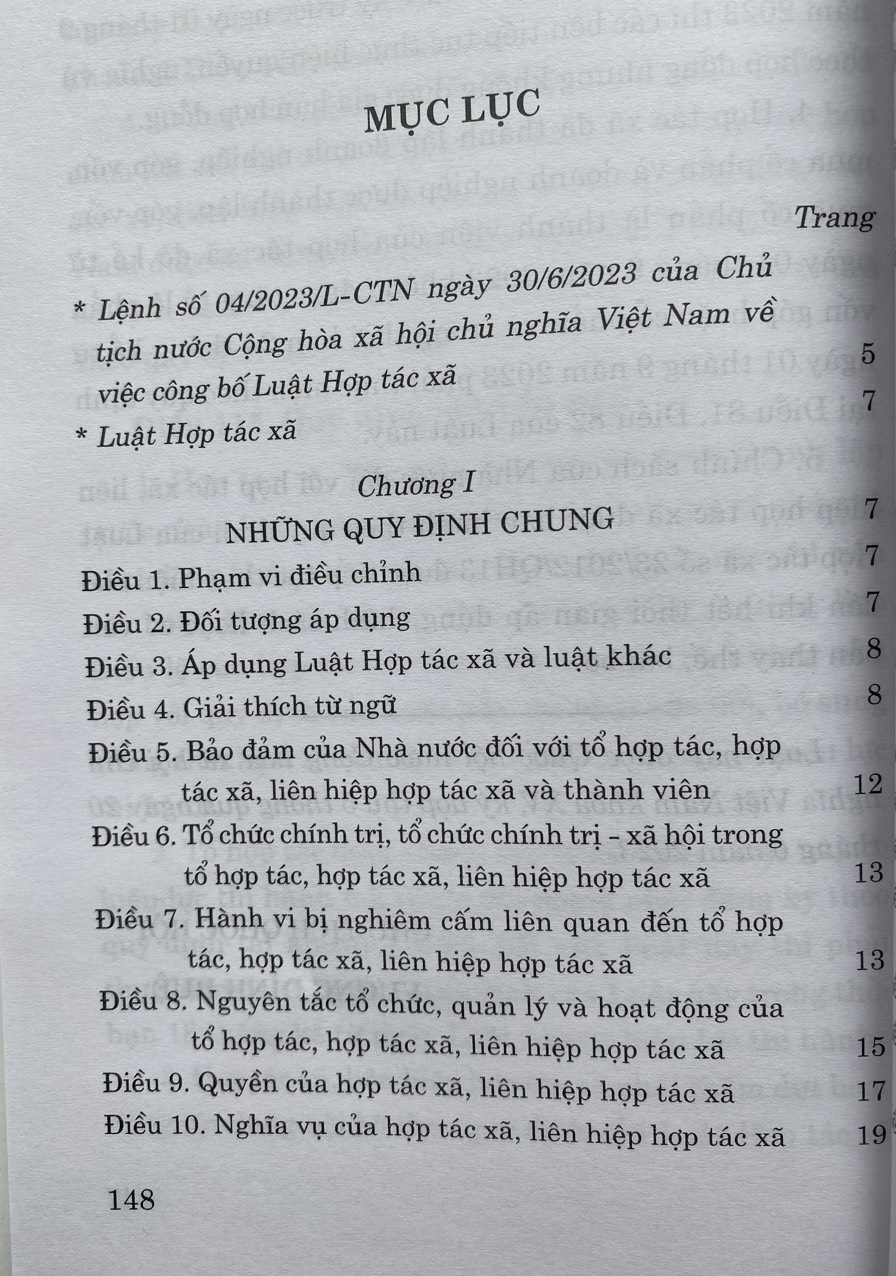 Luật Hợp Tác Xã