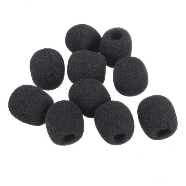 3X 10pcs 8mm Microphone Windscreen Windshield Foam Cover for Mic
