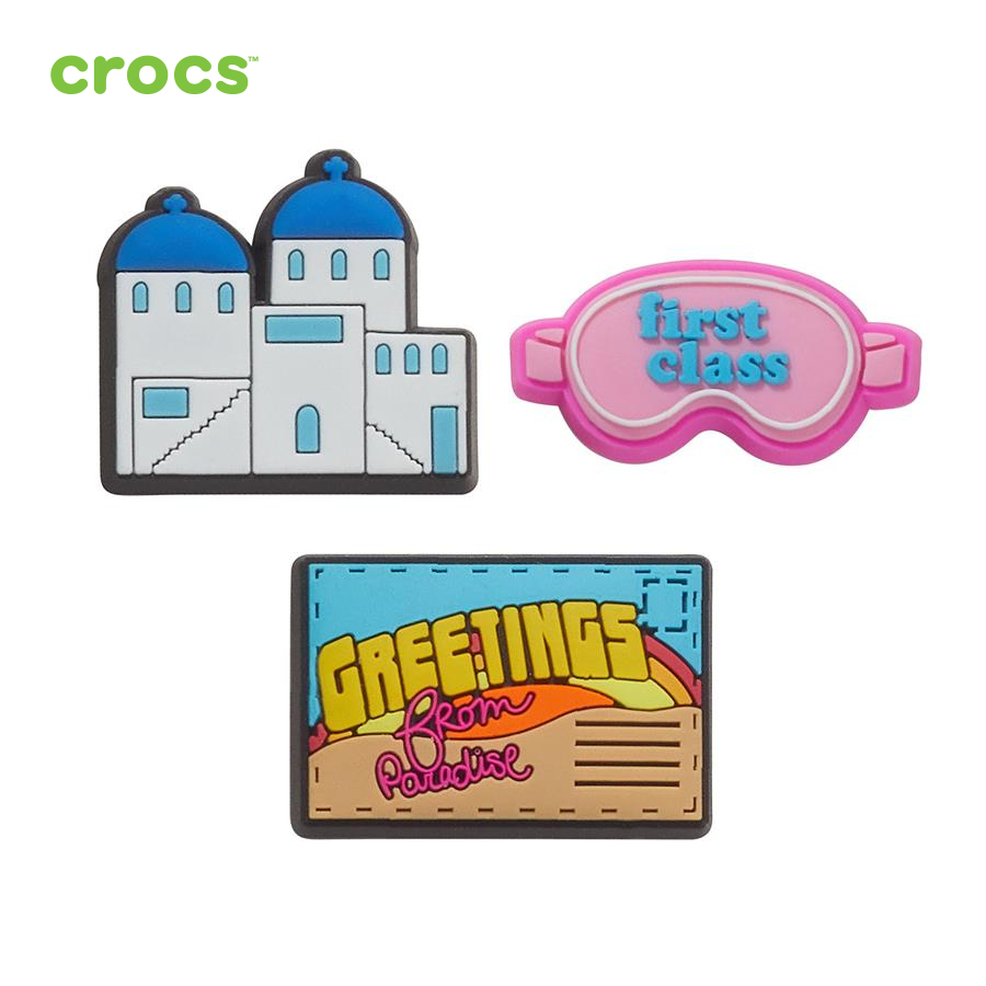 Sticker nhựa jibbitz unisex Crocs Travel Vacation