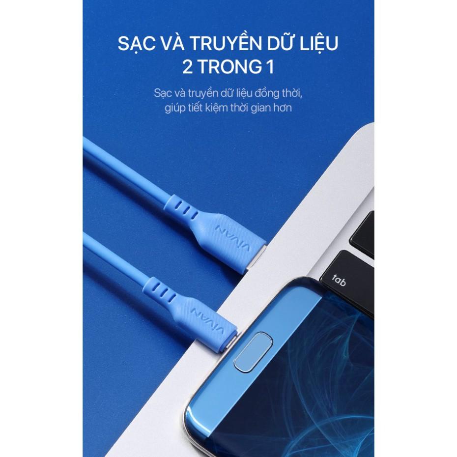 Cáp Sạc Nhanh Micro VIVAN VSM100 2.4A -Tương Thích Với Các Thiết Bị Android - Hàng Chính Hãng