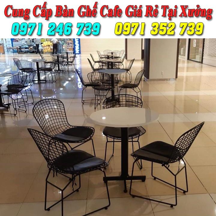 Bàn ghế cafe nhựa giả mây sân vườn