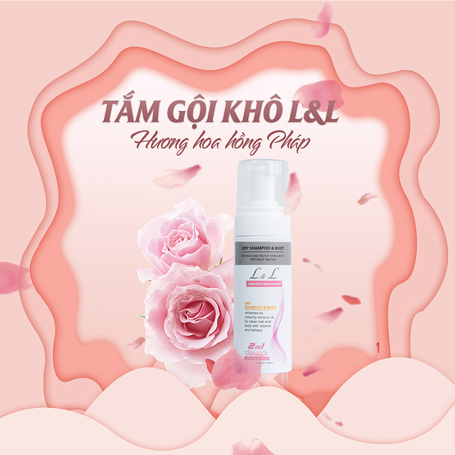 Dung Dịch Tắm Gội Khô L&L - Hương Hoa Hồng Pháp