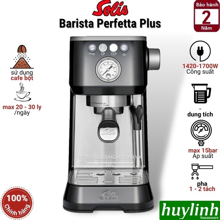 Máy pha cà phê Solis Barista Perfetta Plus - Hàng chính hãng