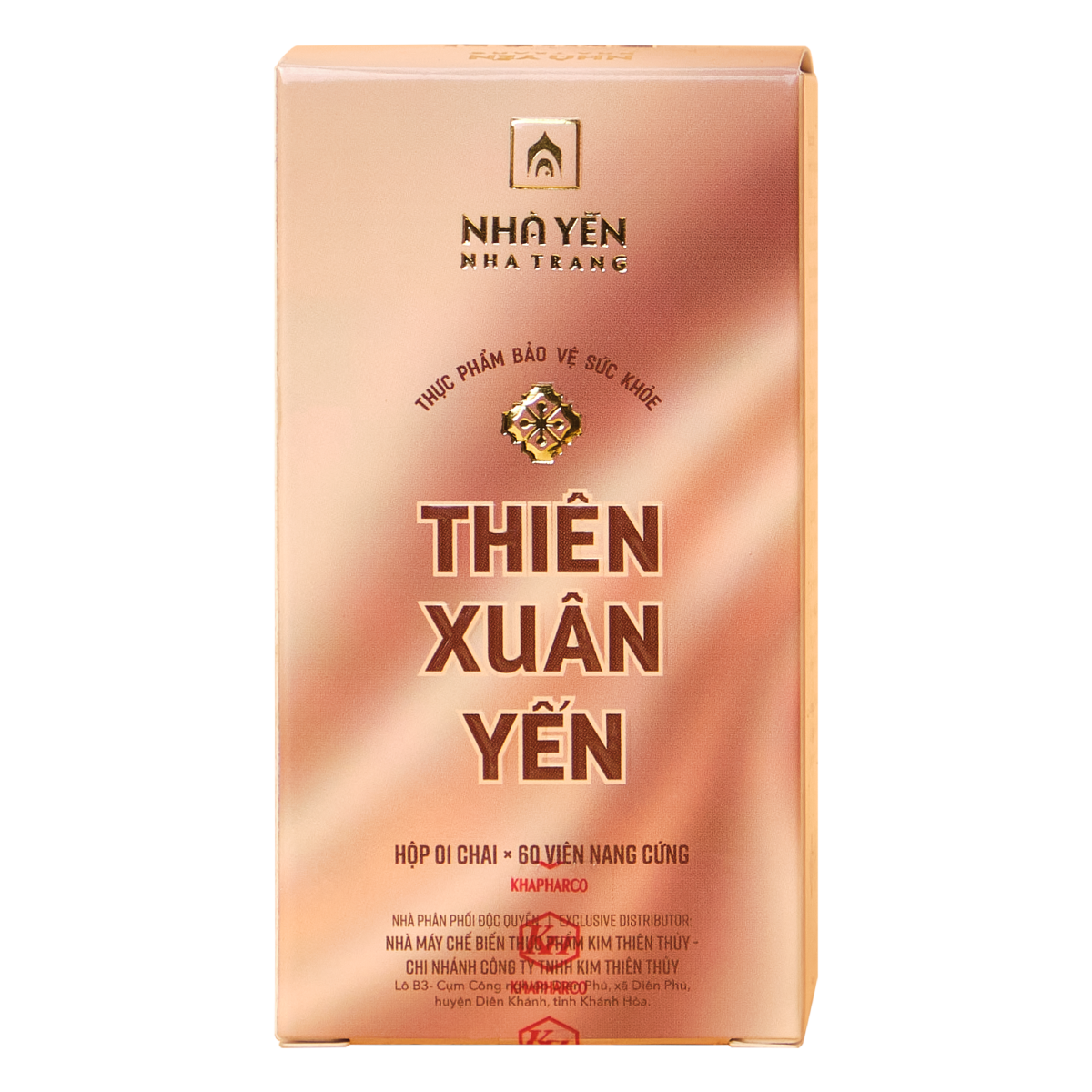 Thiên Xuân Yến - Hộp 60 Viên - Viên Nang Cứng - Nhà Yến Nha Trang - Thương Hiệu Uy Tín - Đặc Sản Nha Trang