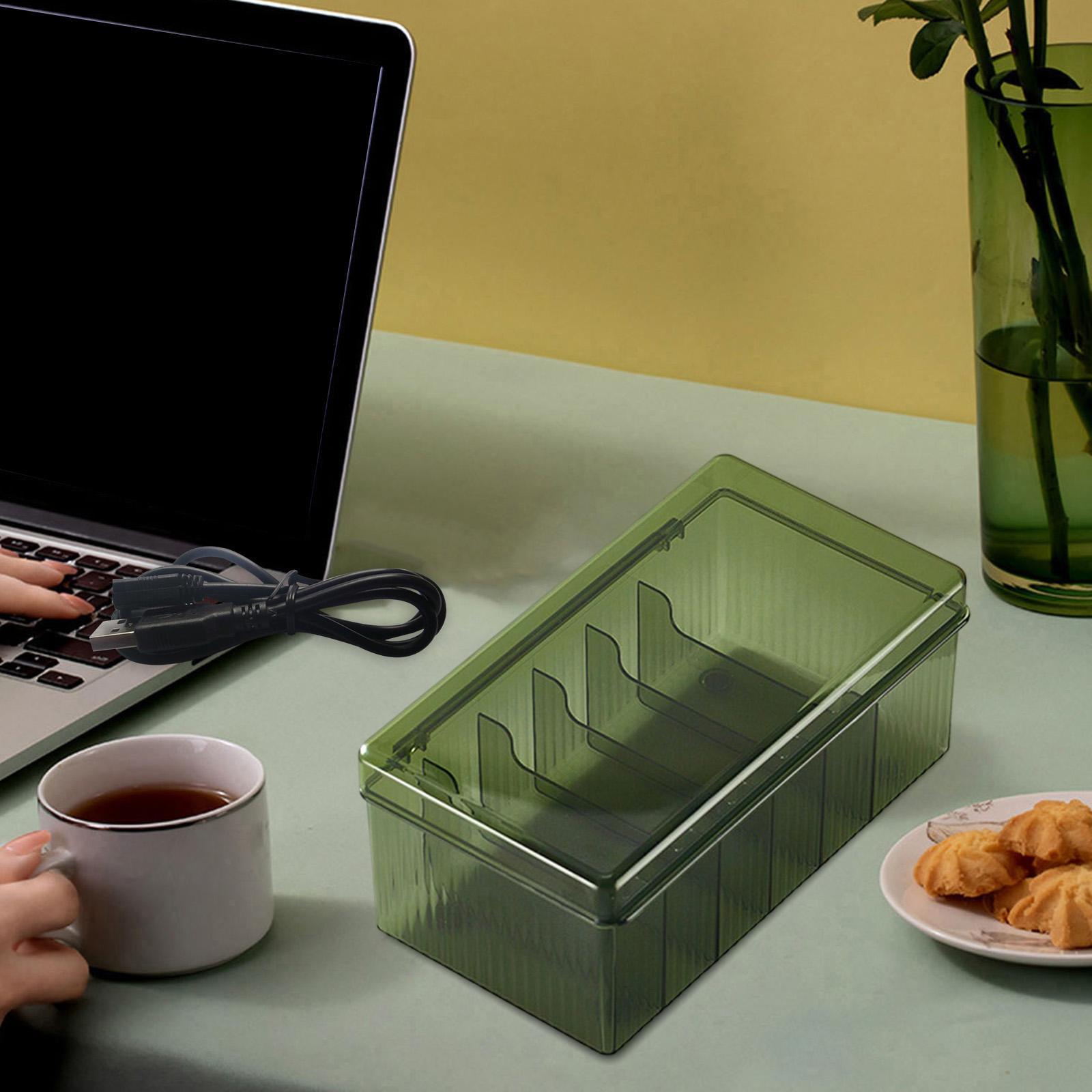 Storage Box Management Box with Compartments Container for Desk Office