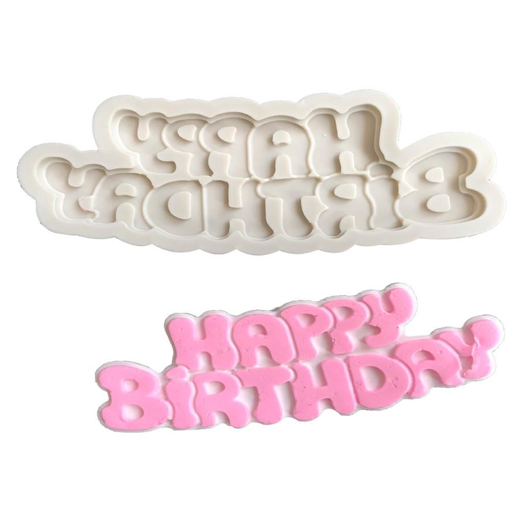 Birthday Model Silicon Mold Fondant Cake Decorating Tools Baking Mould DIY Craft For Party Decorations Birthday Gifts