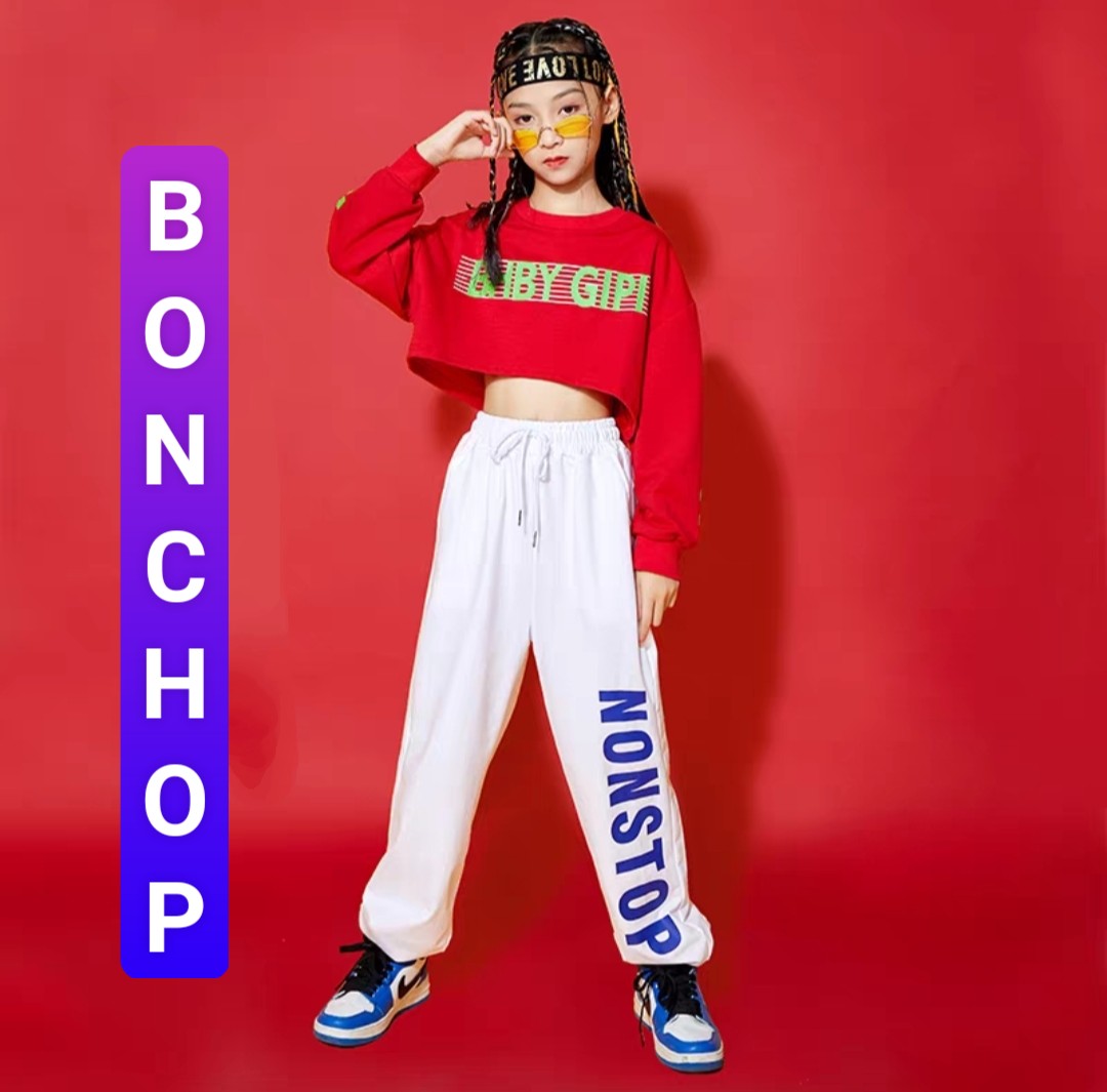 Đồ bộ croptop bé gái in chữ hot trend từ 25-61kg. Bộ quần áo theo phong cách thể thao - KienLua