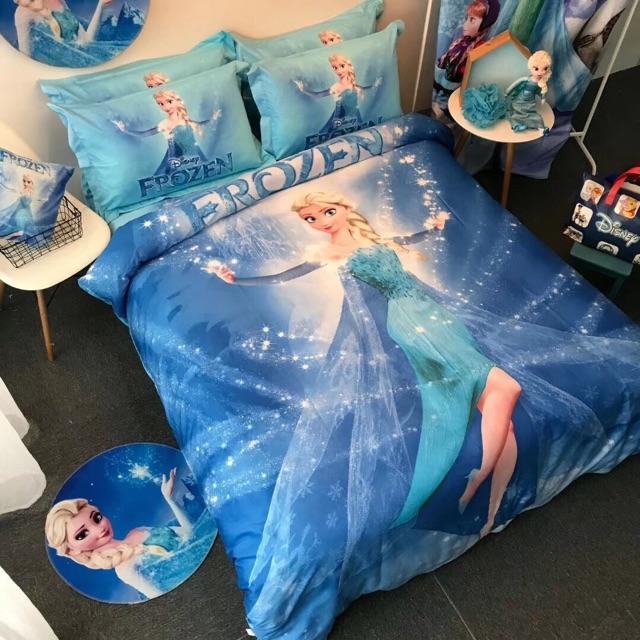 Set Cotton 3D Disney Hàng Nhập Khẩu Cao Cấp 4 Món Hình Công Chúa