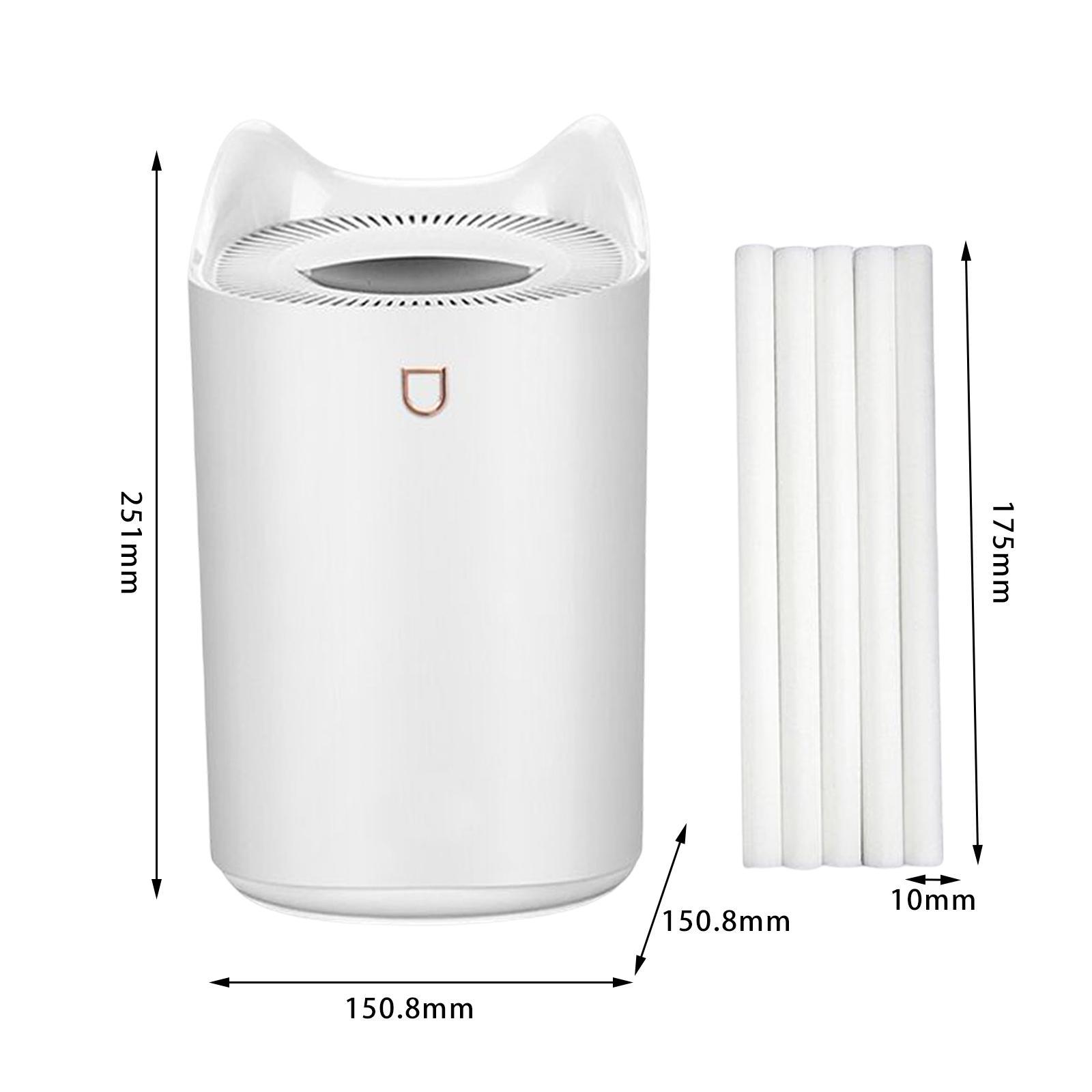 Air Humidifier Essential Diffuser Oil LED Night Light 3L White