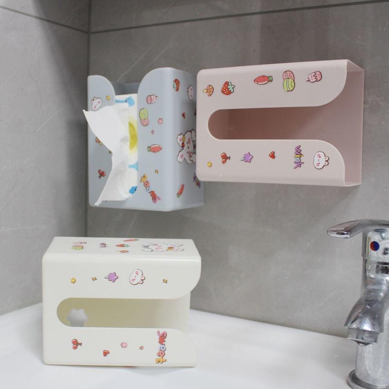 Hộp Đựng Khăn Giấy Gắn Tường Không Cần Đục Lỗ Cho Nhà Bếp/Phòng Khách/Phòng Ngủ