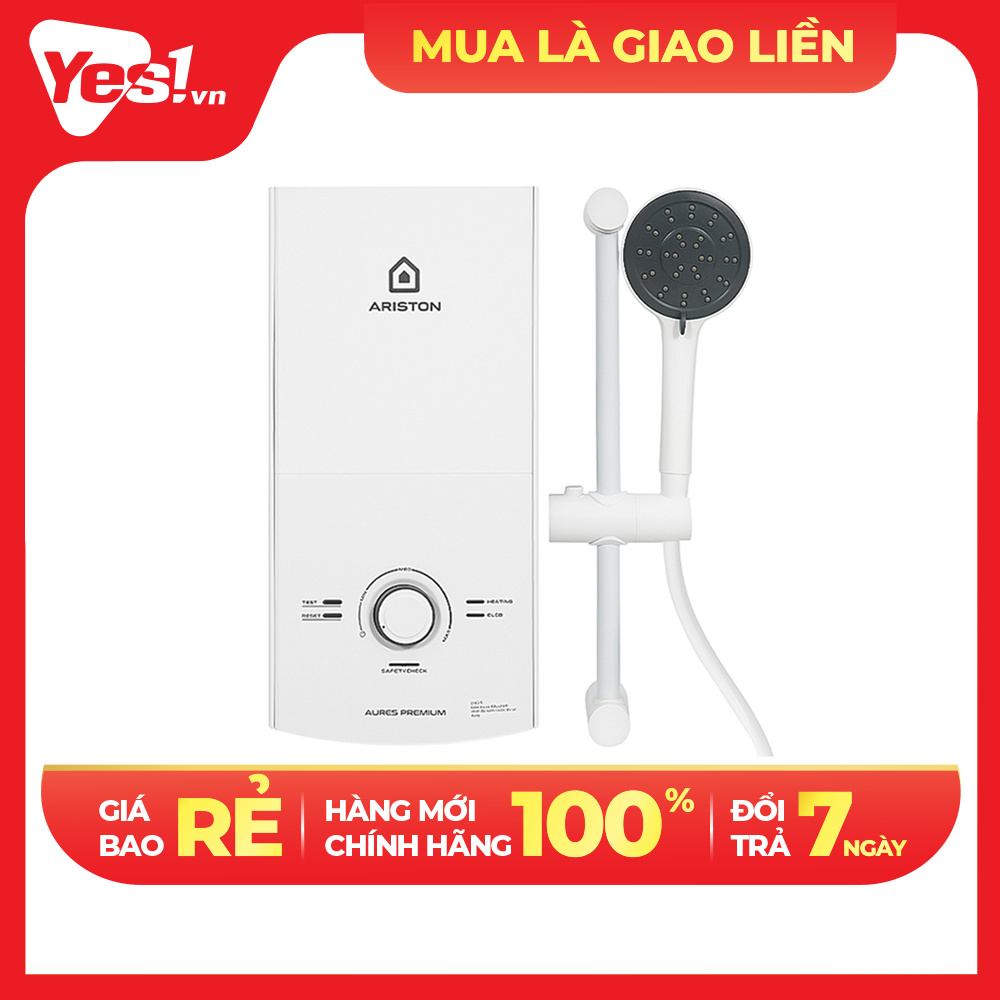 Máy nước nóng trực tiếp Ariston 4500W AURES PREMIUM 4.5 - Hàng Chính Hãng - Chỉ Giao Hồ Chí Minh