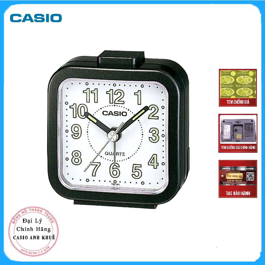 Đồng Hồ Để Bàn Casio TQ-141-1DF - Có Báo Thức - Kích Thước