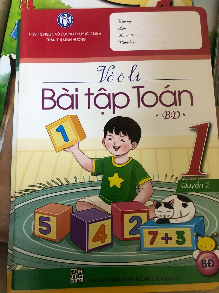 Bộ vở ô li bài tập Toán lớp 1