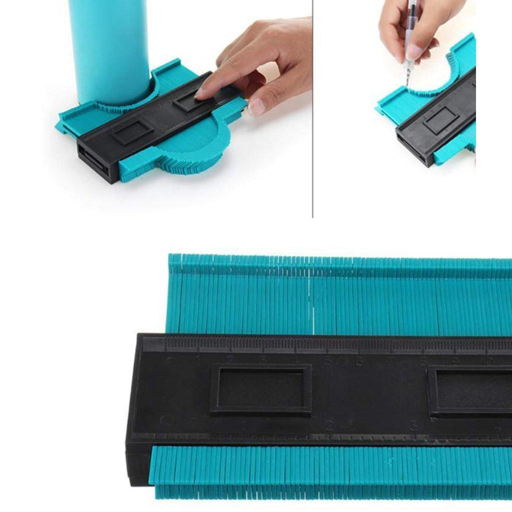 3D Mitre Square Measuring Ruler + Contour Profile Gauge Tool