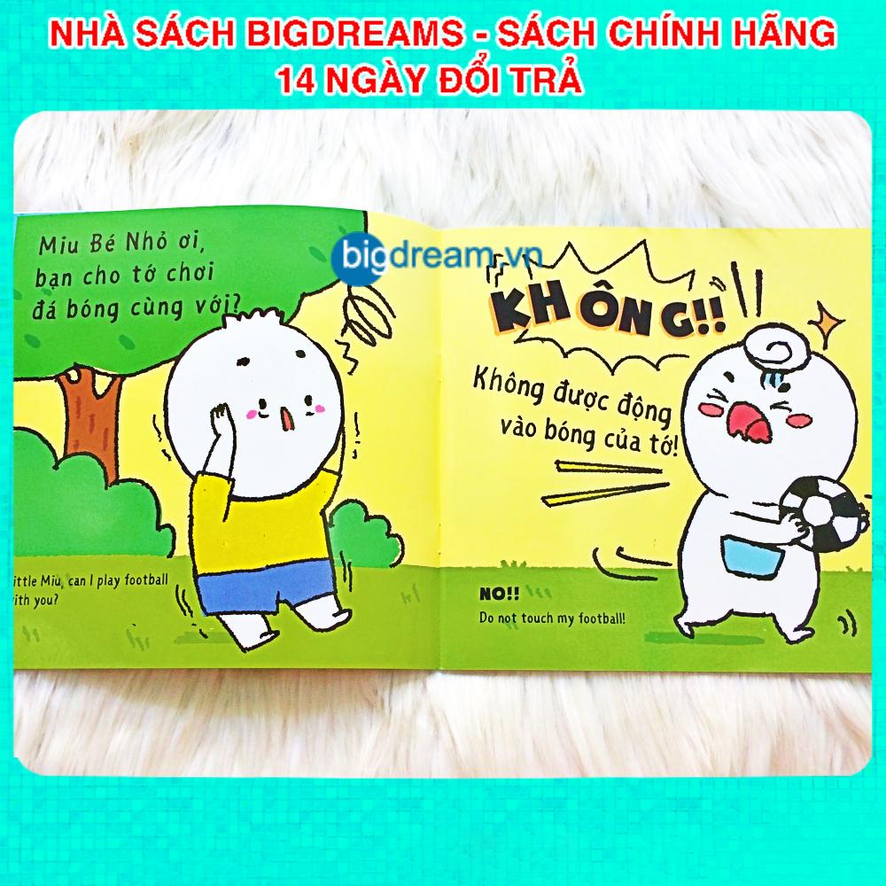 BẢN MỚI SONG NGỮ Miu Bé Nhỏ Đừng Ích Kỷ Nhé! P2 Ehon Kĩ Năng Sống Cho Bé 1-6 Tuổi Miu miu tự lập hiểu chuyện