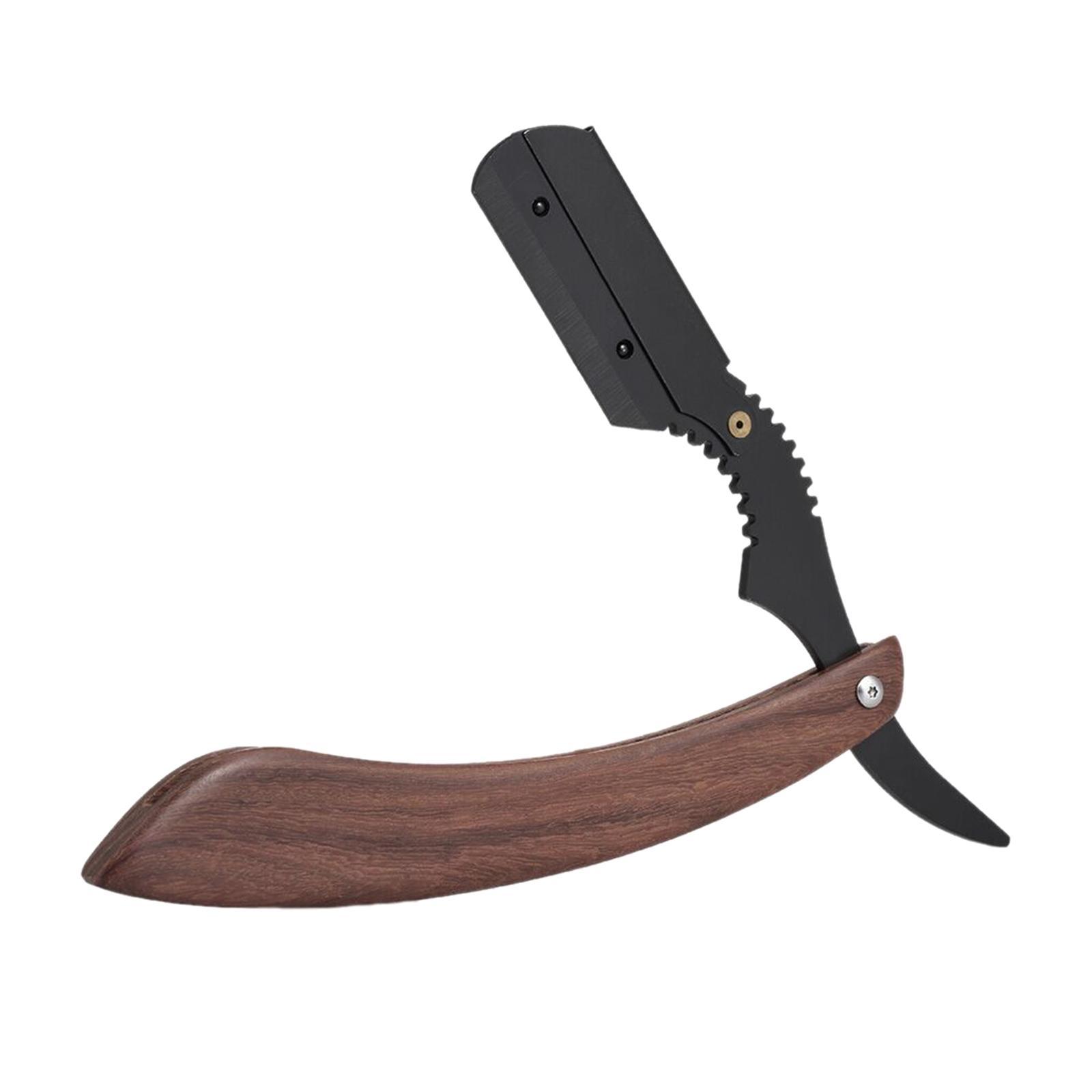 Straight Edge Barber  Wooden Handle for Barbershop Stainless Steel