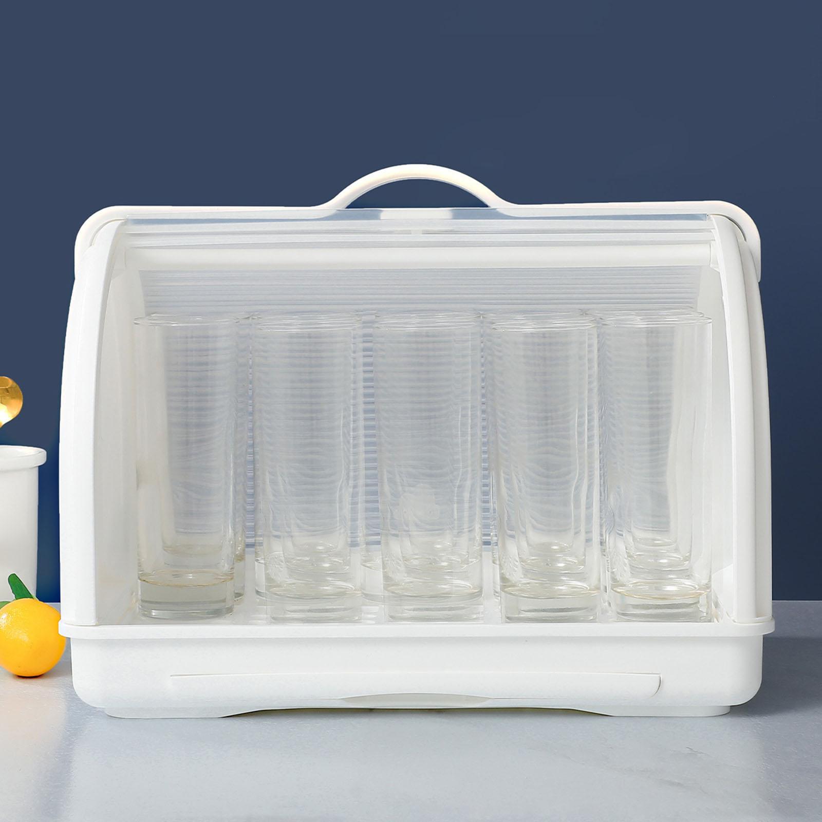 Tableware Box Organizer Countertop Dryer and Cover for Chopsticks Bowl Dish