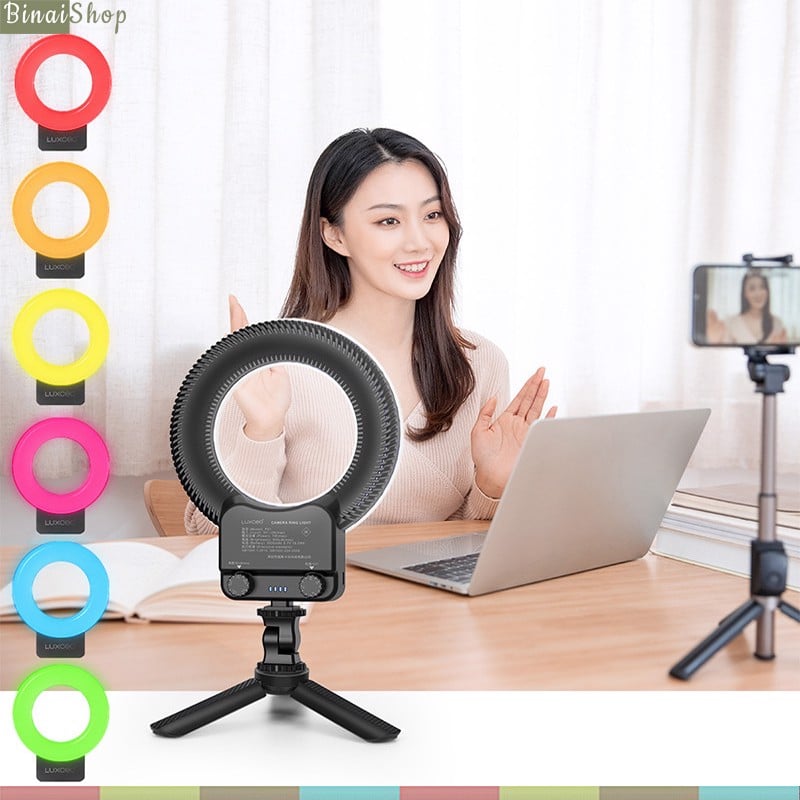 LUXCEO P01 Ring Light - Đèn Led Dạng Vòng Hỗ Trợ Quay Phim Chụp Hình Làm Youtube, Tik Tok, Review, Studio- Hàng chính hãng