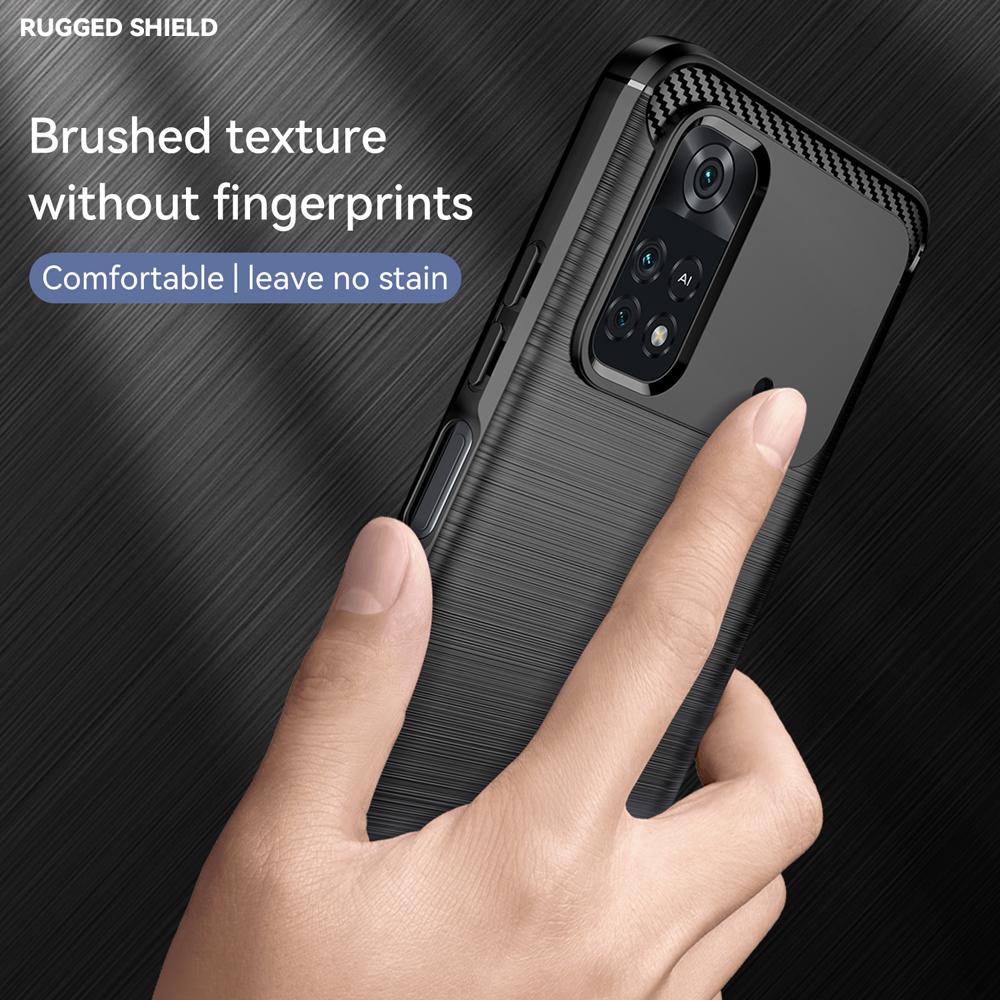 Ốp lưng dành cho Xiaomi Poco M4 Pro ốp silicone mềm Carbone phay xước chống sốc chống vân tay