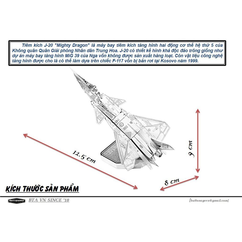 Mô Hình Lắp Ráp 3d Máy Bay tiêm kích J-20
