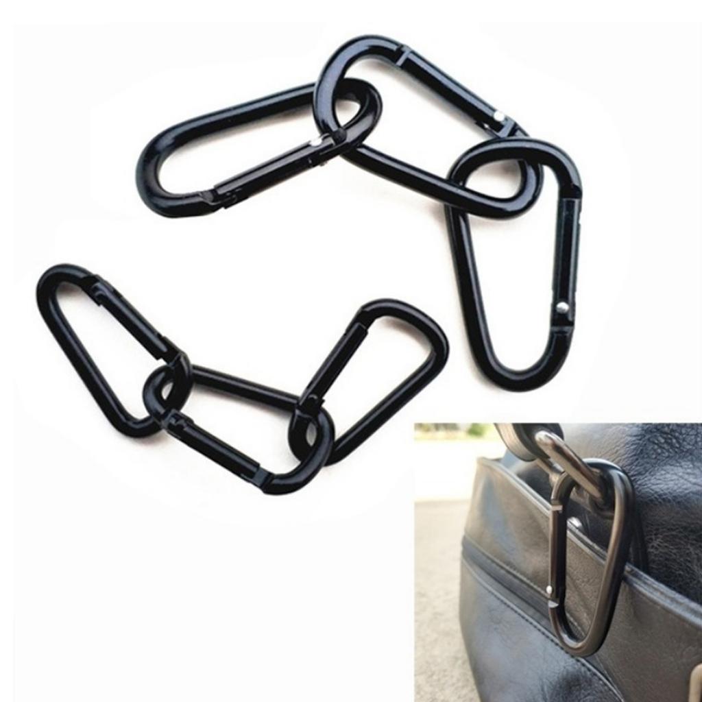 Small Spring Clip Snap Clasp Hook Keyring Karabiner D Shaped