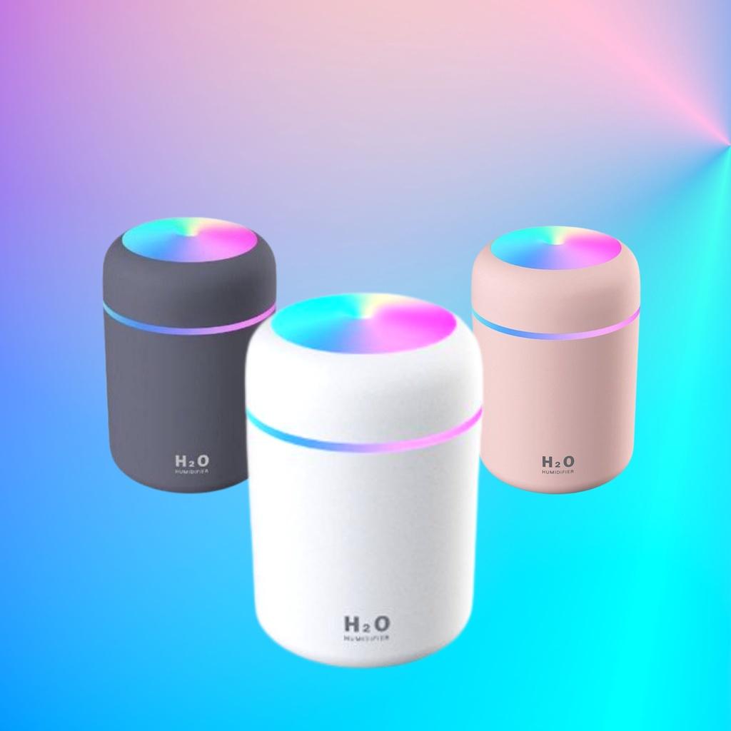 Máy phun sương tạo ẩm H2O máy xông tinh dầu tạo ẩm không khí, khuếch tán tinh dầu H20 Humidifier đèn LED 300ml