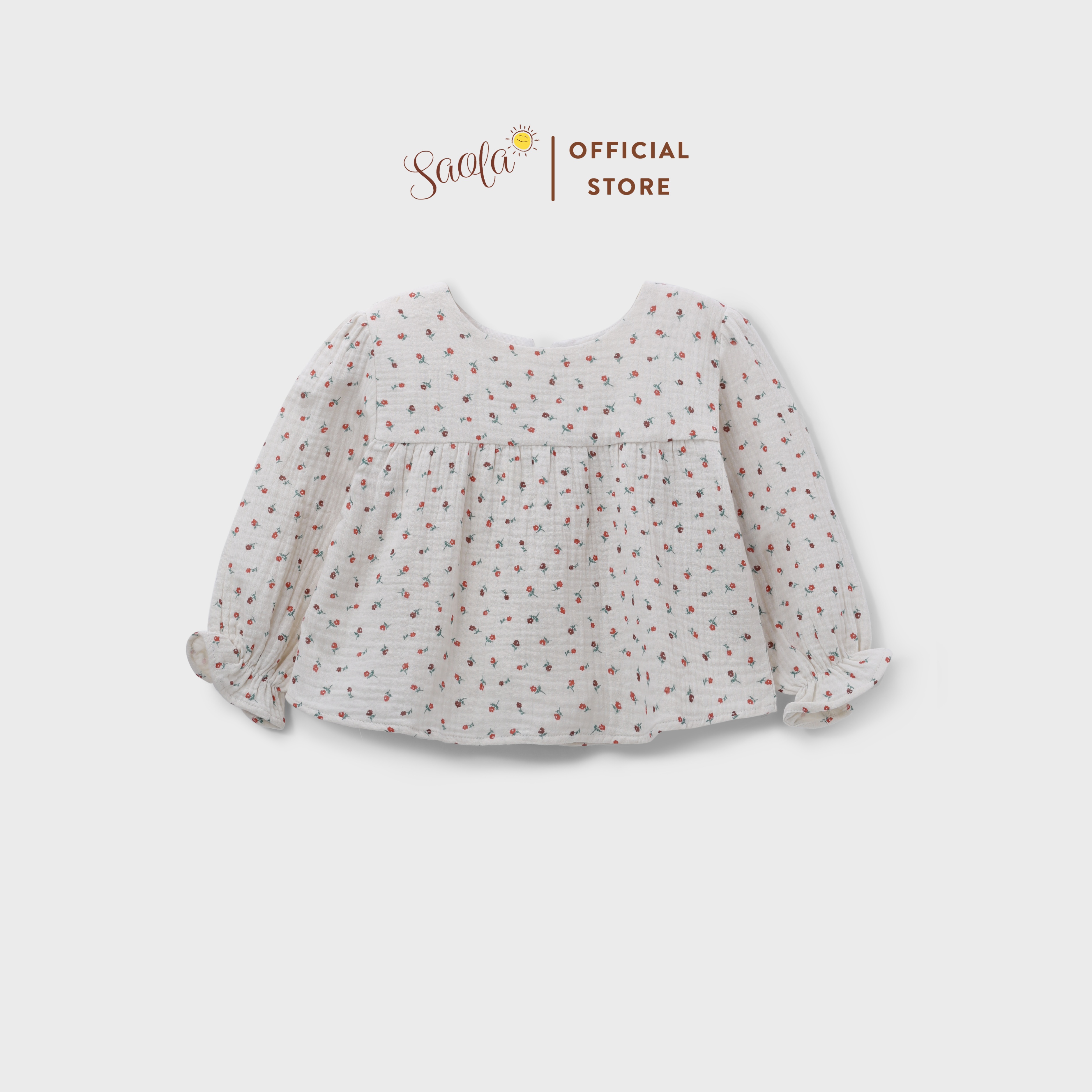 Áo Bé Gái Kiểu BabyDoll Muslin Dài Tay Dễ Thương - MIYA TOP -TOM002 - SAOLA KIDS CLOTHING - 2 Màu