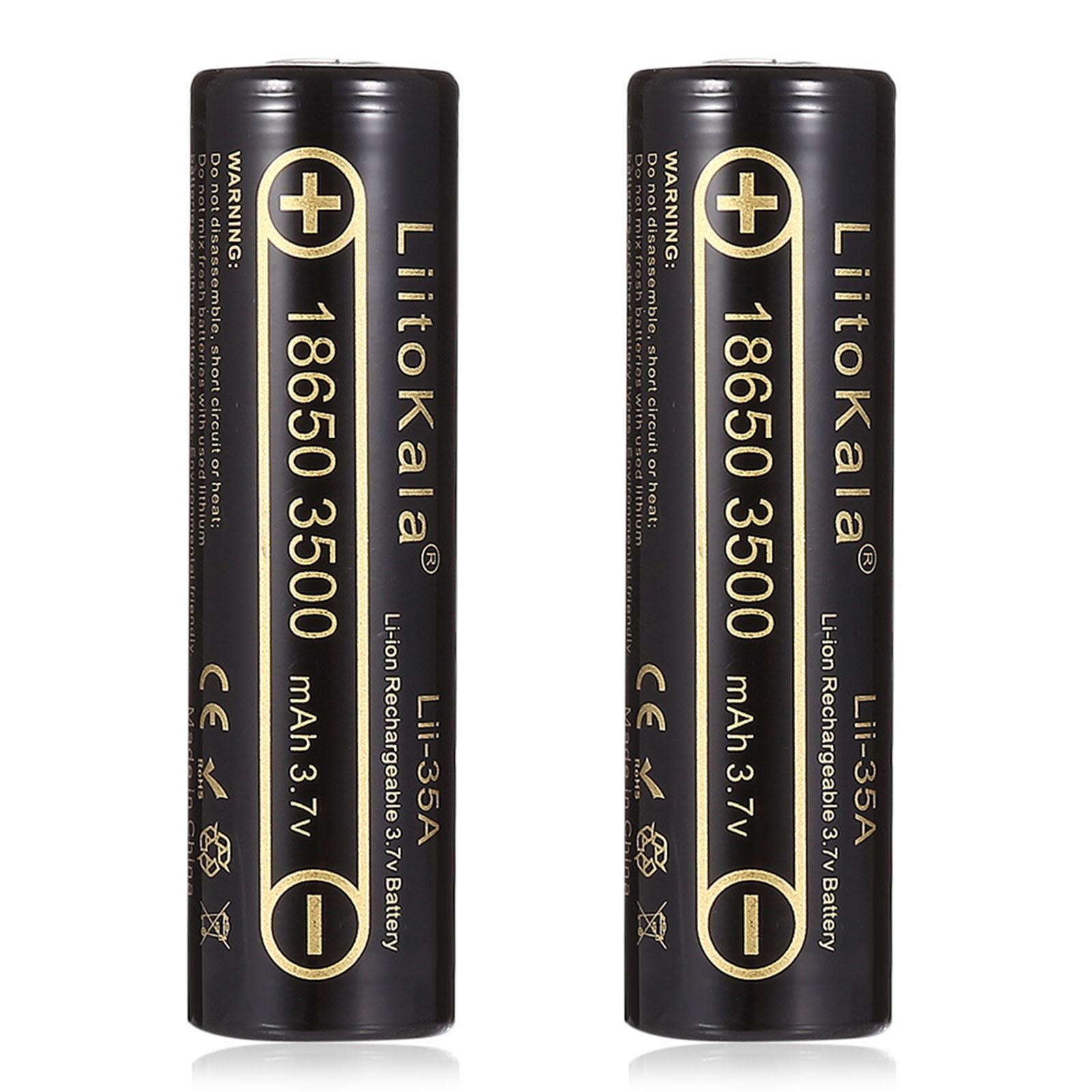 2x lii-35A 3500mAh 18650 Lithium Li-ion Battery Replacement Wide Application