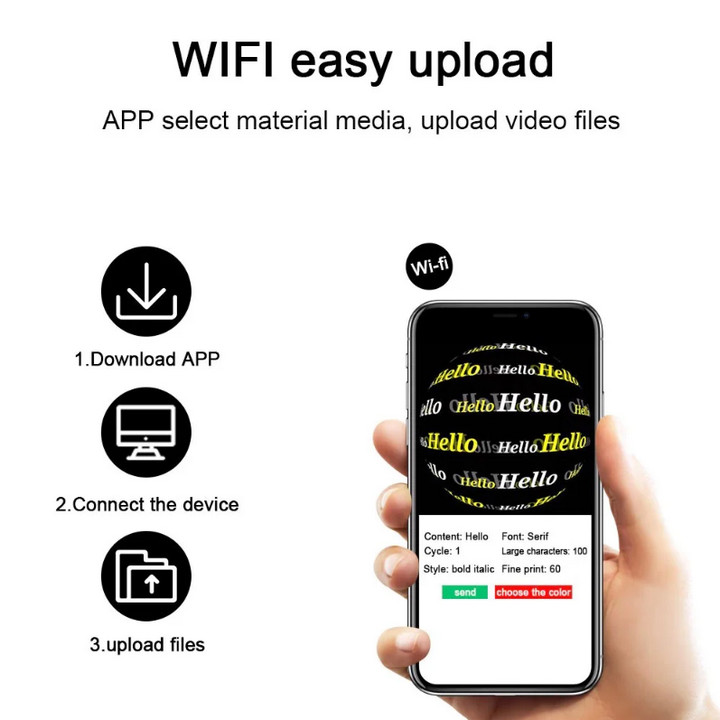 Quạt Quảng Cáo 3D Hologram WIFI APP Remote LEDTECH HD - Home and Garden