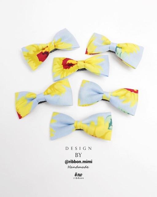 Kẹp Tóc Nơ Vải Hoa Handmade Cao Cấp Ribbon.mimi cột / kẹp