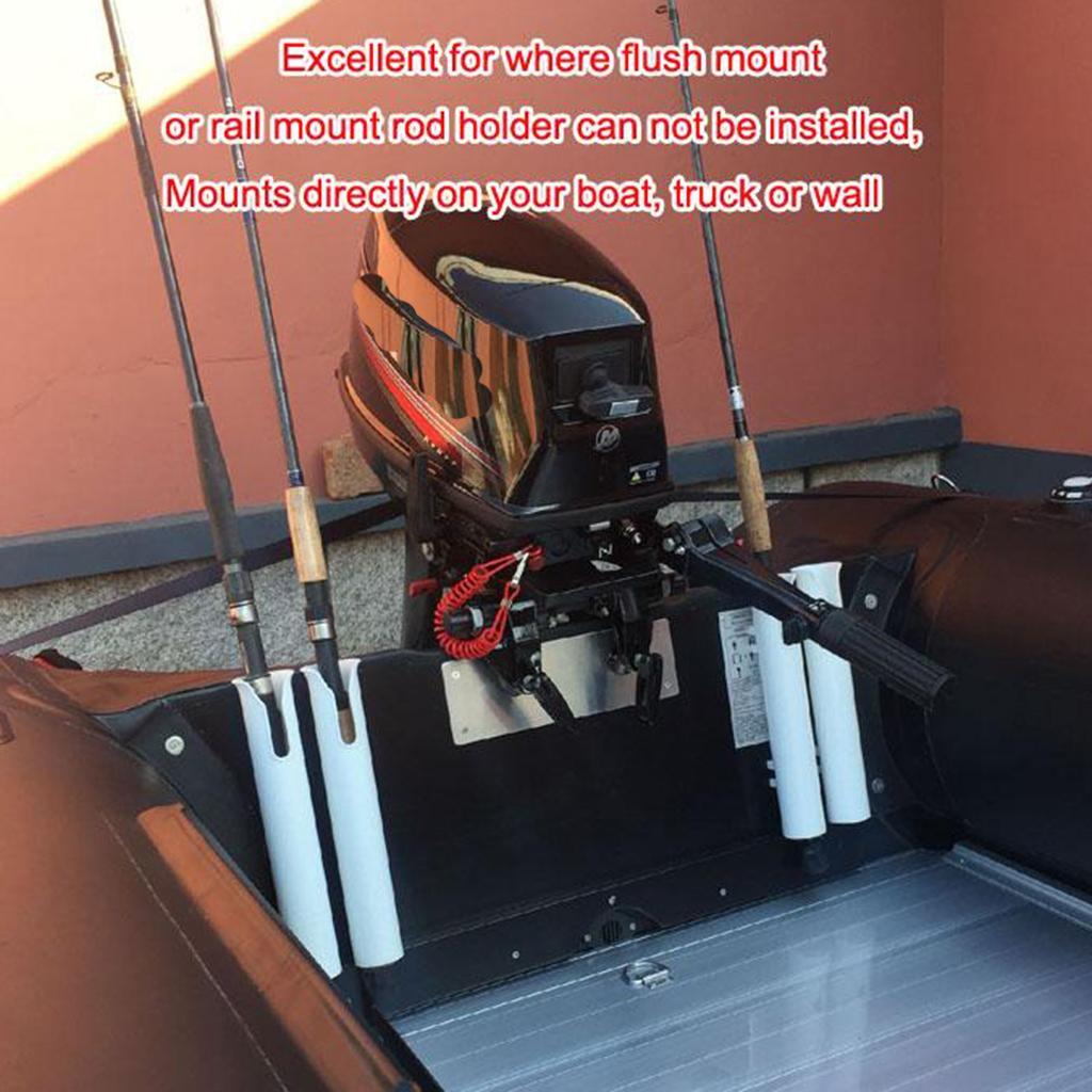 For Kayak Yacht Boat Fishing Pole Rod Holder Organizer  White