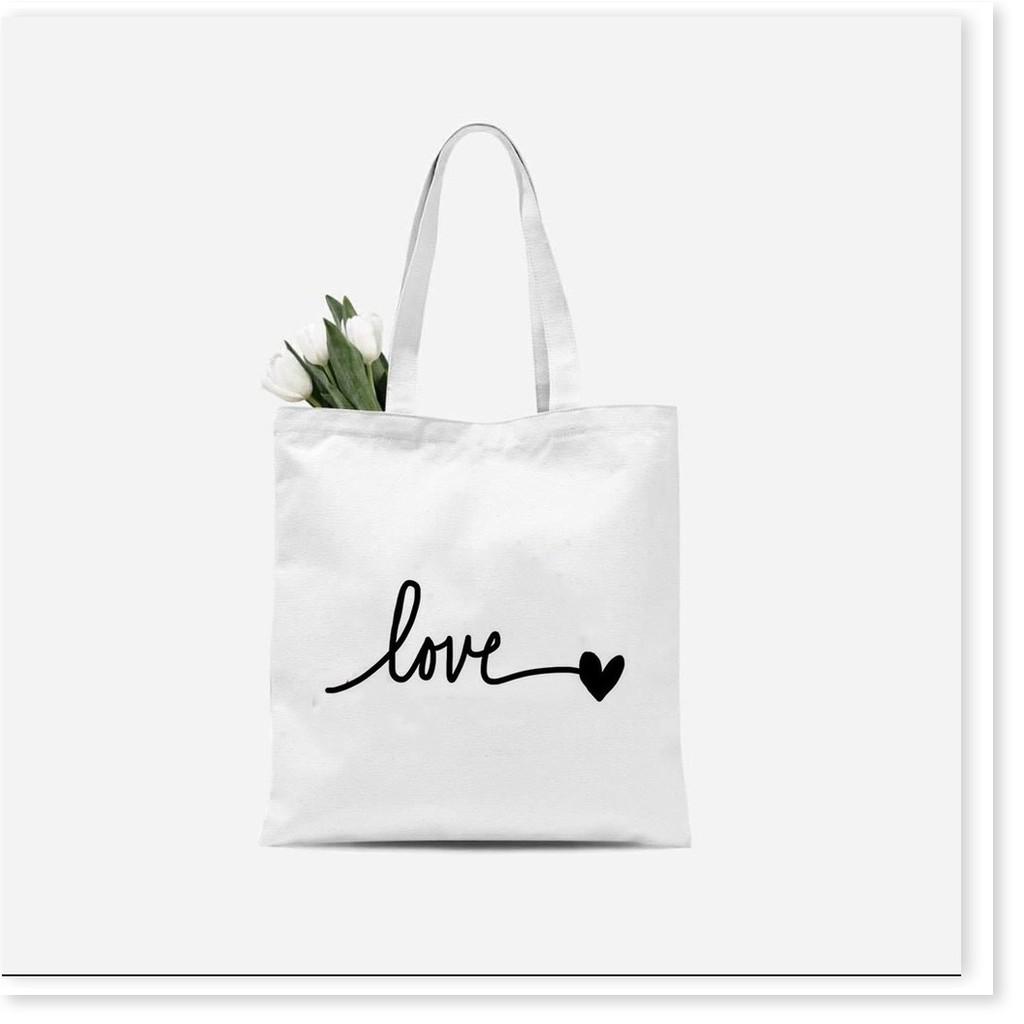 Túi tote vải bố đeo vai canvas chữ tiếng anhT6 PHONG CÁCH AOMI