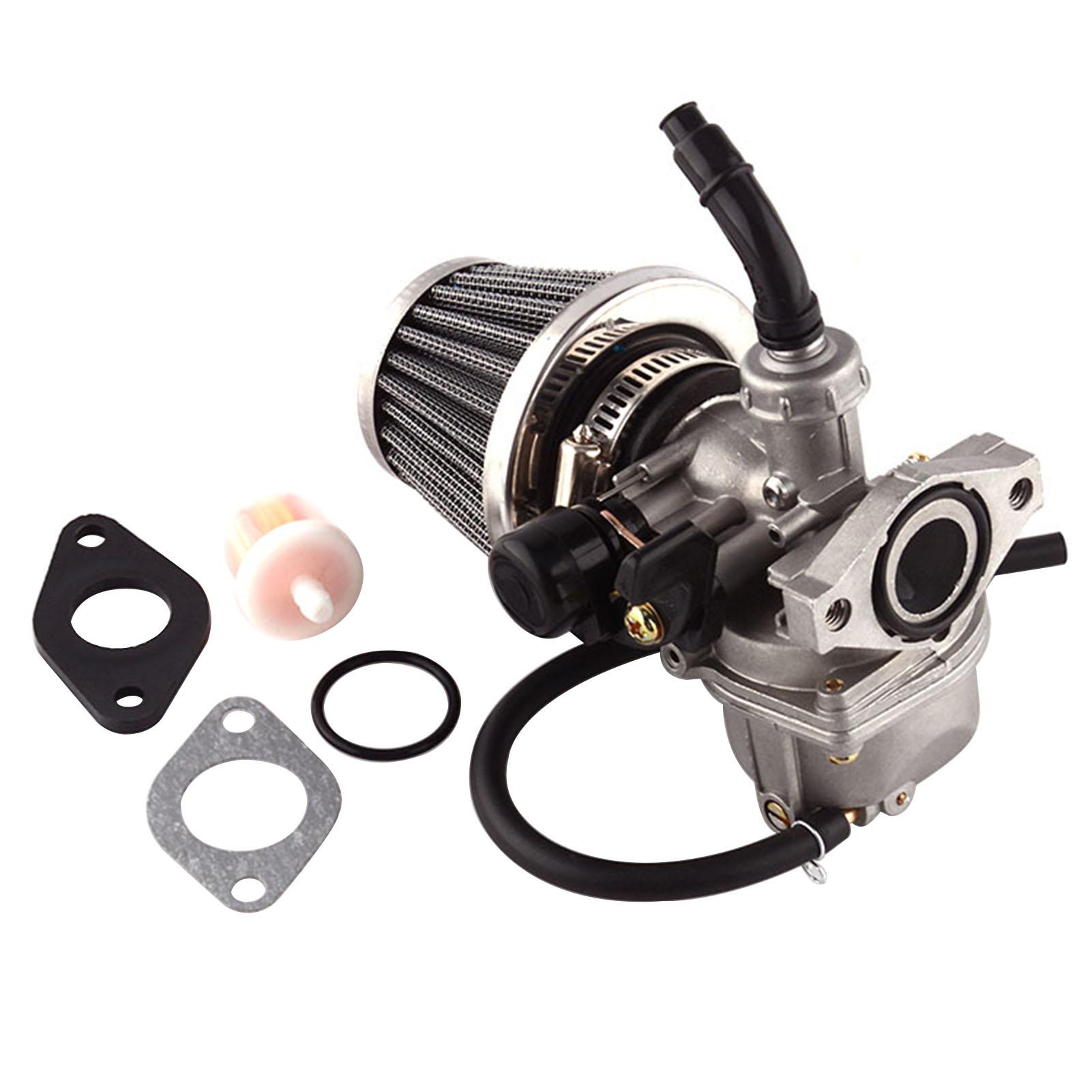 PZ19 Carburetor with Air Filter Fuel Filter for 50CC-125CC Dirt Bike ATV Scooter Moped