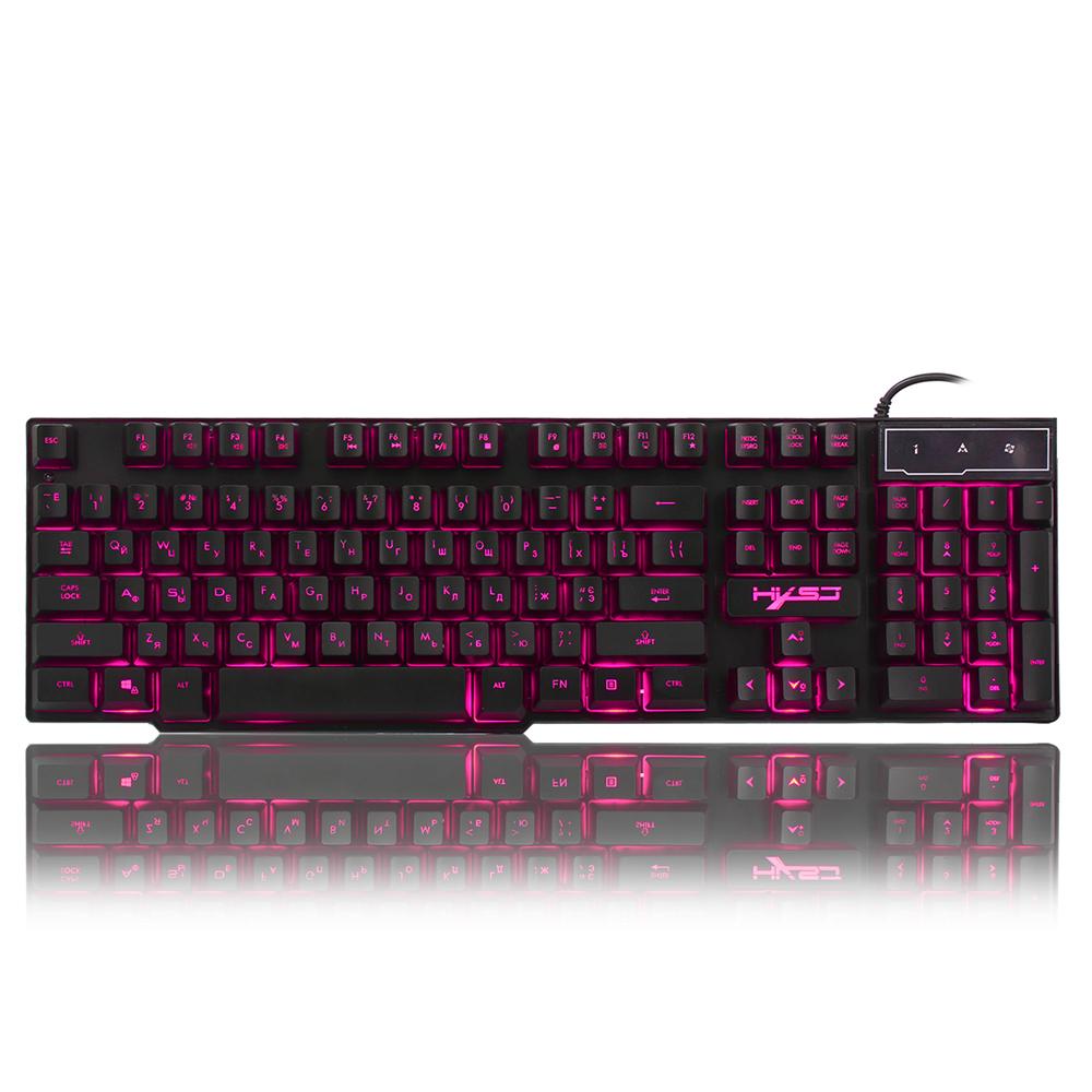 Bàn phím chơi game USB 3 Chế độ đèn nền Keycaps LED eclado Gamer 19 phím