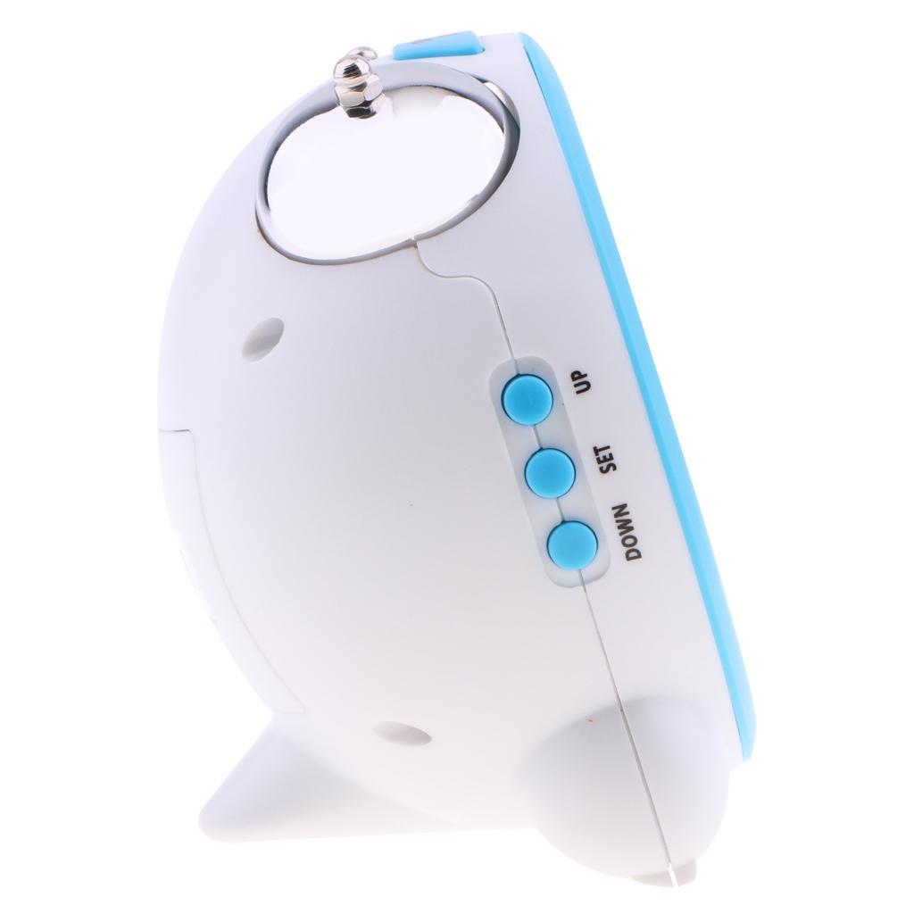 Digital Dual Alarm Clock Loud Alarm Clock Twin Bell Kids Small Clock blue