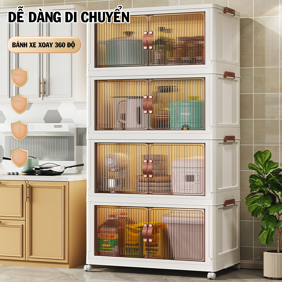 Tủ nhựa đa năng đựng giày dép , nồi chén bát đồ gia dụng quần áo,đồ lót,vớ tất,cà vạt,đồ chơi nhỏ trẻ em, 4 ngăn
