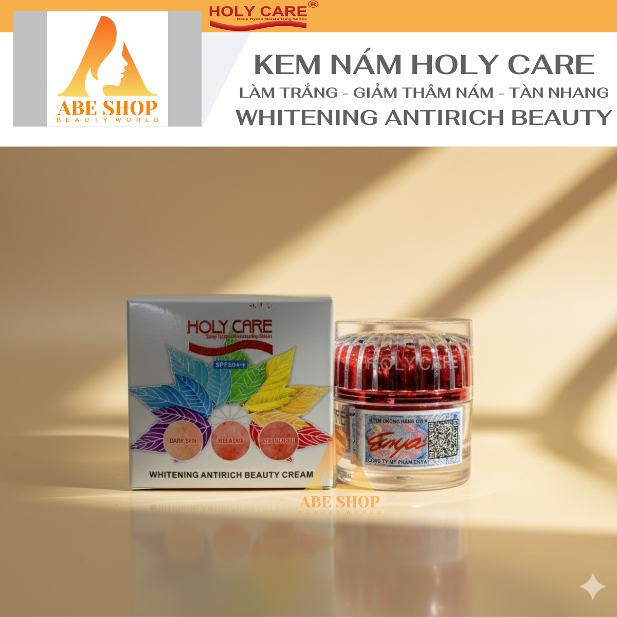 Kem HOLY CARE Nám 15g – Giảm Thâm Nám – Trắng Da – Làm Sáng Màu Da