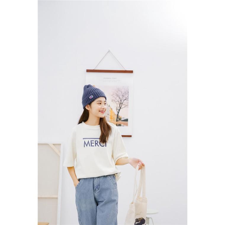 Áo thun nữ dáng rộng MERCI xinh xắn tay lỡ unisex