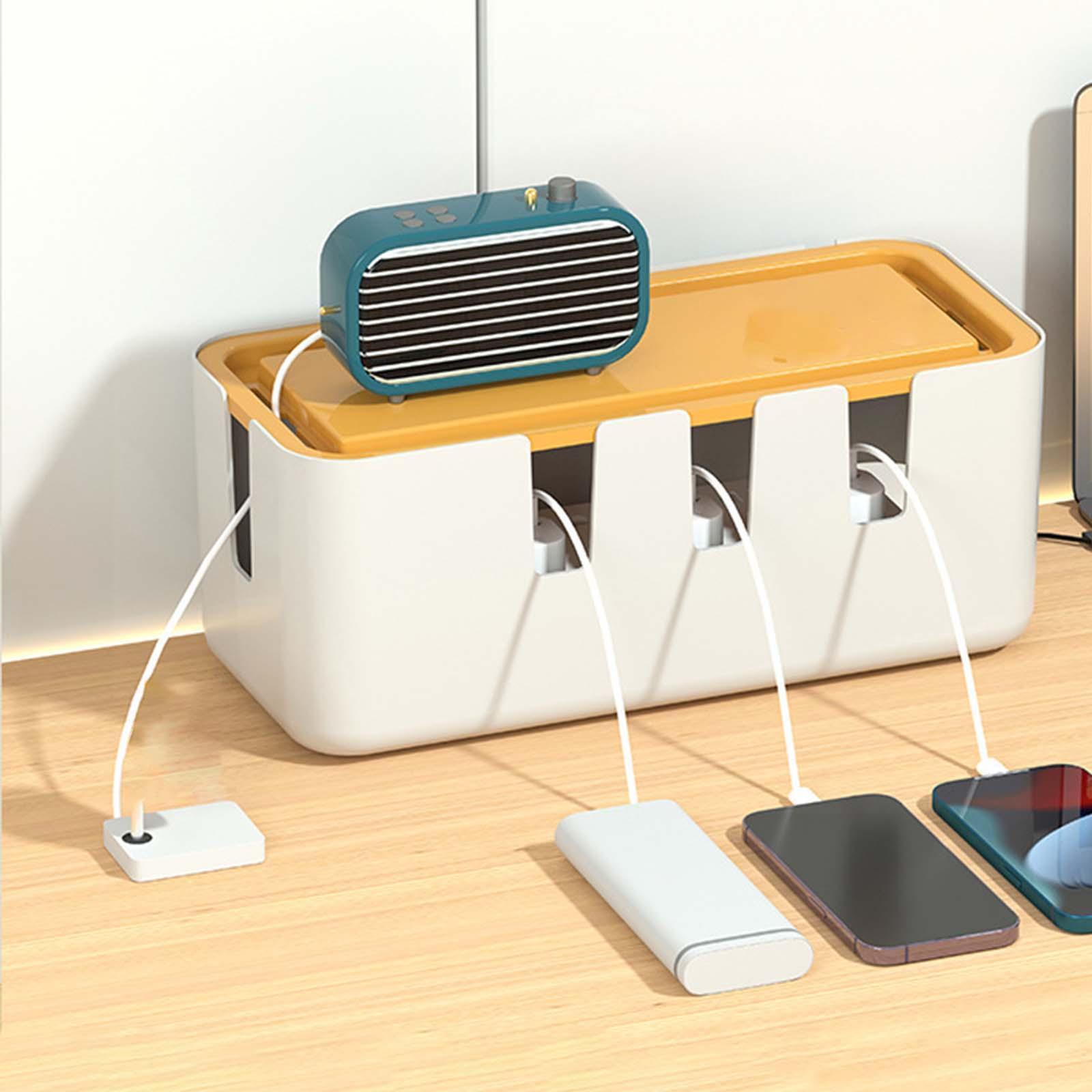 Power Strip Box Wire Cover Hider Protector Cable Management Box for Adapters