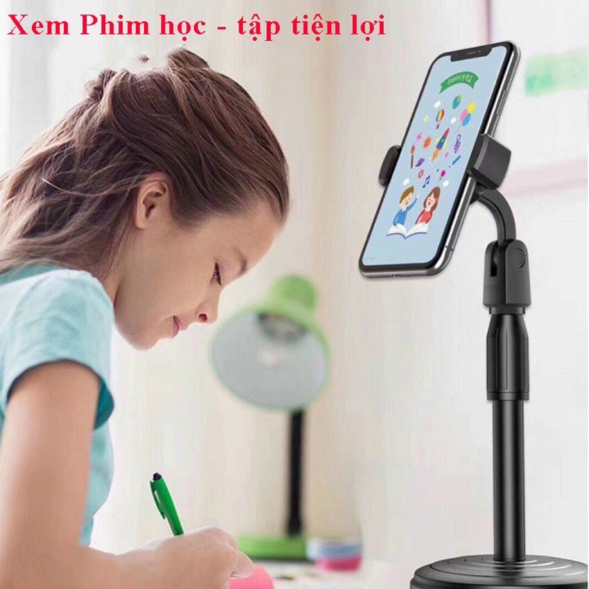 Giá Đỡ Điện Thoại Để Bàn Kẹp Điện Thoại Livestream Xem Video Xoay 360 Độ_B034