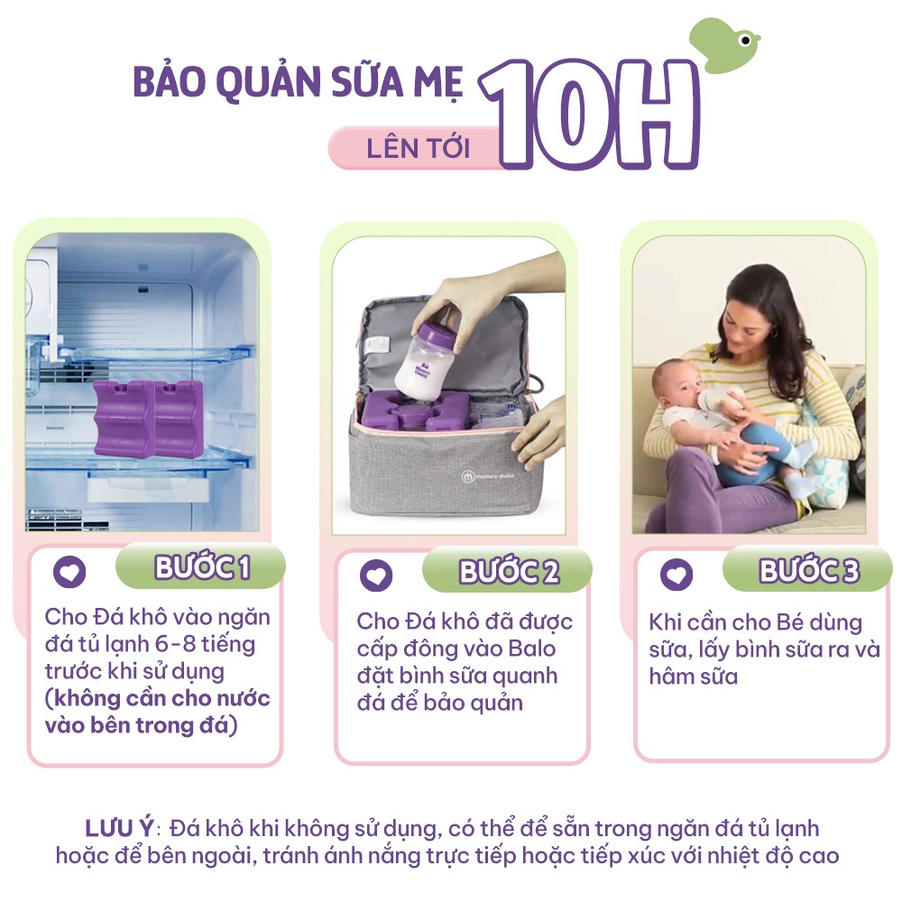 Combo Balo Bảo Quản Sữa Mẹ Mama’s Choice, Trọn Bộ Giữ Nhiệt Bình Sữa Đa Năng, Đựng Đồ Cho Mẹ Bé, Giữ Lạnh Lên Tới 14 Giờ