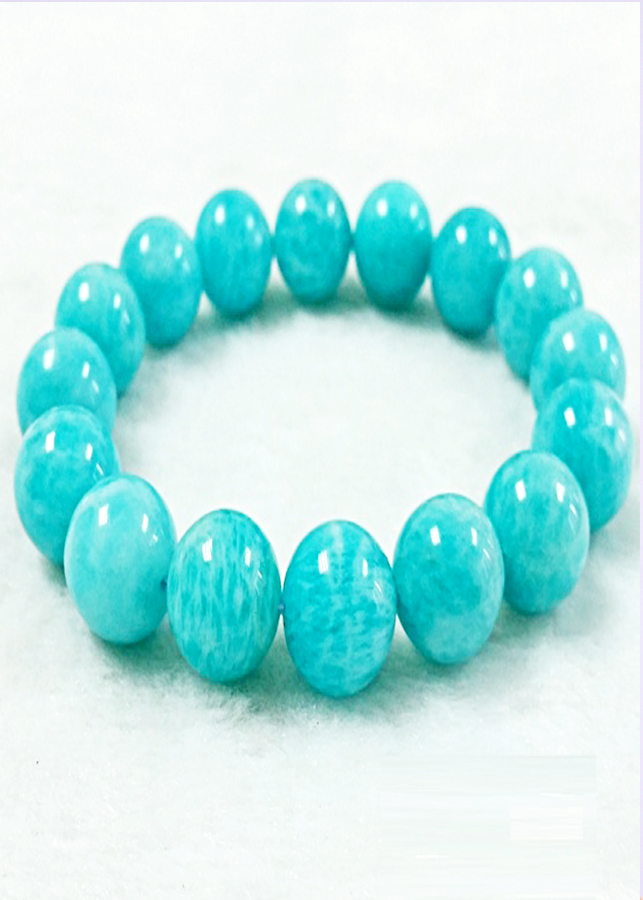 Vòng Tay Phong Thủy Đá Amazonite - Hợp Mệnh Thủy , Mộc - Mang Đến May Mắn - Tặng Kèm Dây, 01 Viên Đá Dự Phòng