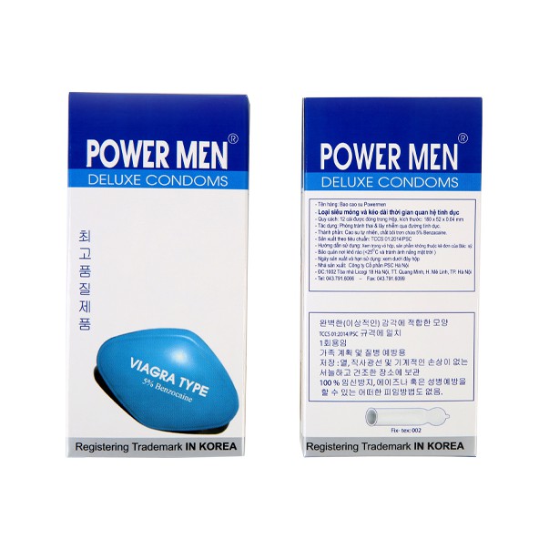 Bao cao su Powermen Viagra 12C