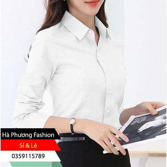 Áo sơ mi nữ dài tay - trẻ trung- phong cách - sang trọng dành cho chị em công sở