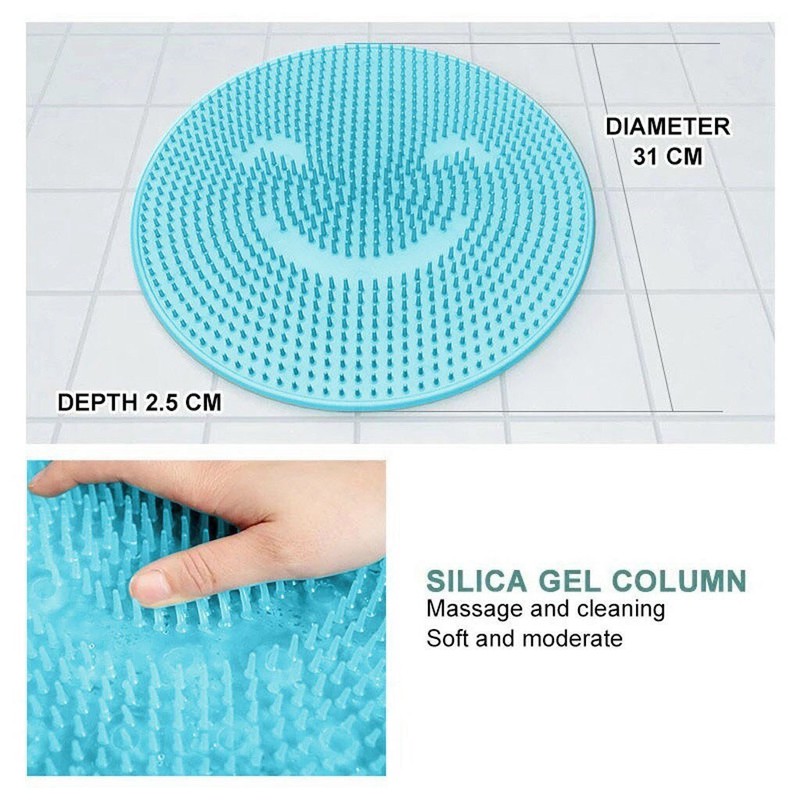 Tấm silicon có đế hit  dính tường chà lưng, massage chân hình hoa 23x29cm- hàng chính hãng THAFA (màu ngẫu nhiên)