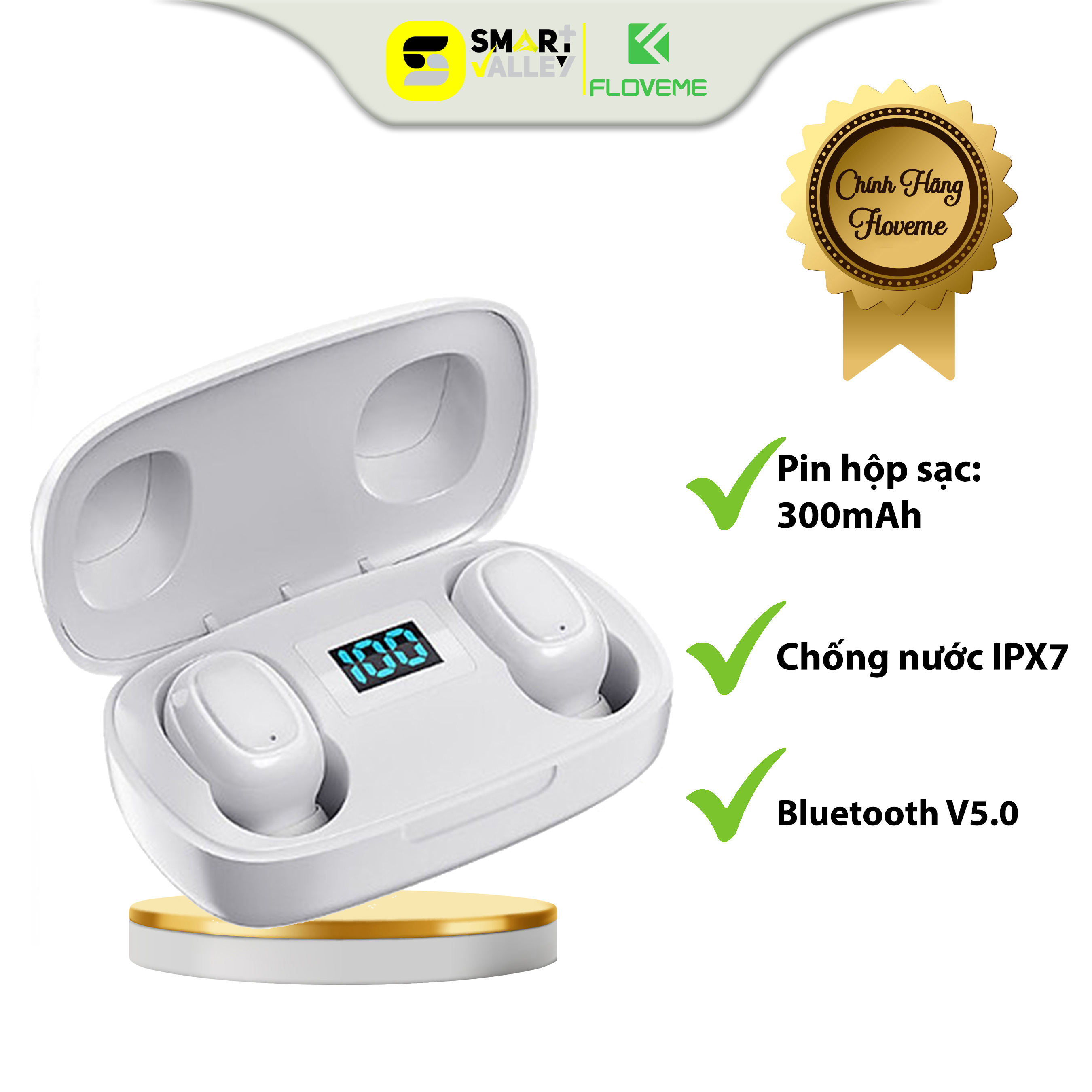 Tai Nghe Bluetooth FLOVEME T10 -  Chống thấm nước IPX5 - Pin dung lượng cao - Kết Nối Không Dây Tích Hợp Micro - Chất lượng âm thanh nổi Hi-Fi -- Hàng chính hãng