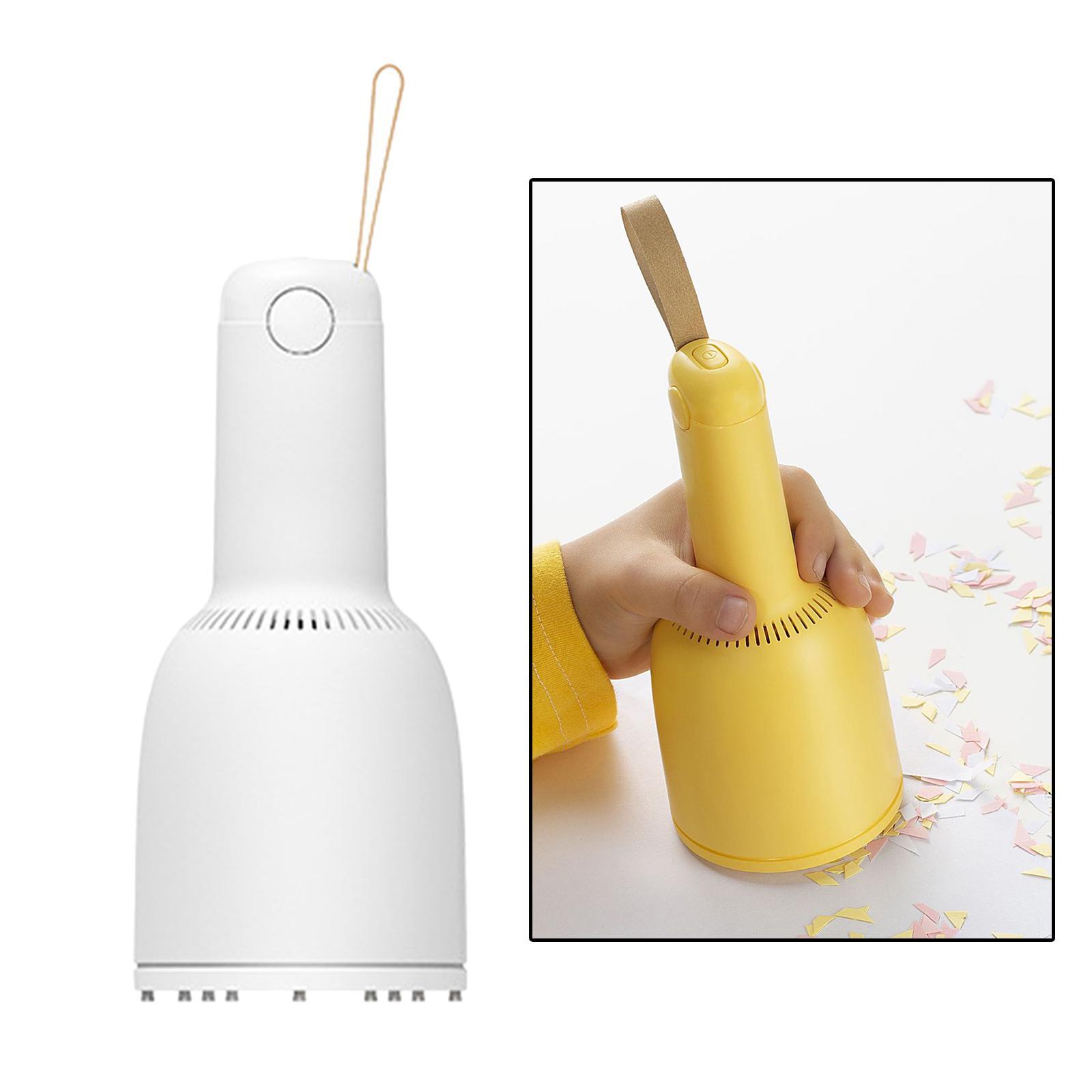 Portable Wireless Hand Held Desktop Vacuum Cleaner Computer Cleaning Hair White
