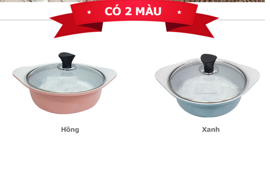 Nồi chữ V bằng đá ceramic 22cm